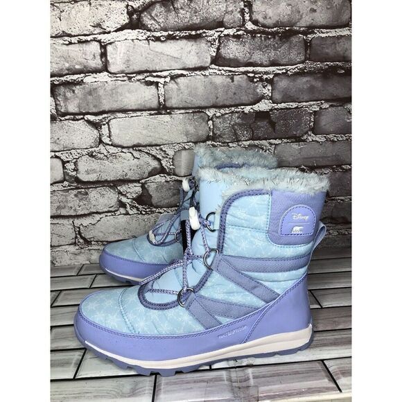 DISNEY X SOREL YOUTH WHITNEY FROZEN ELSA BOOTS FROSTED PURPLE SILVER Sz 5M US/37 - Picture 15 of 16